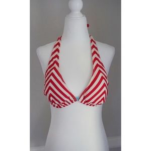 Kobie Swimsuit Red & White Stripe Bikini Top